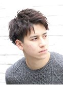 ビジネスショートツーブロックスパイキーショートアップバング