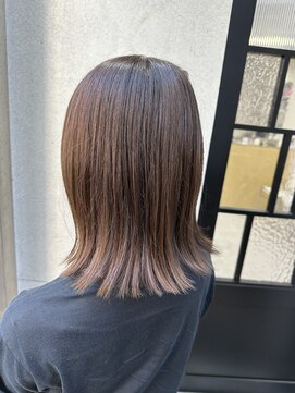 ディジョン(Dijon) 韓国顔まわりレイヤーカットグレージュオリーブベージュブラウン