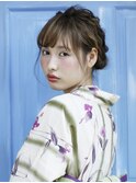 【自由が丘 ibrel 】ルーズなウェーブの浴衣アレンジ