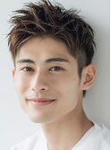 アップバング【五香#メンズカット#＜理容室＞#ブリーチ#眉毛】