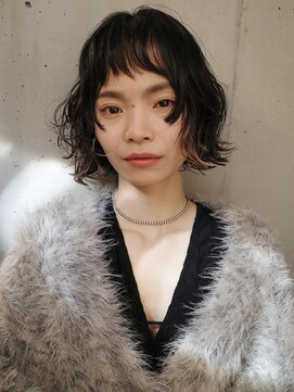 クリーム(CREAM) 顔まわりが可愛い☆パーマボブ