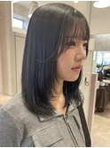 髪質改善カラー 艶カラー ブラウンカラー ミディアム