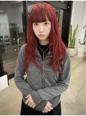 10代20代ロングハイトーングランジヘアレイヤーカット