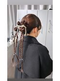 お呼ばれヘア　ヘアアレンジ　美髪　イメチェン