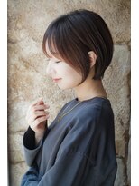 カライングドゥ(ing deux)&nbsp;大人可愛い20代30代40代黒髪前下がりショートボブ丸みショート◎