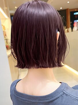 サンド 名古屋(sand) ホワイトグレージュミニウルフデジタルパーマチェリーブラウン