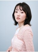 ナチュラルカール外ハネボブくびれヘア艶感メルティカラー