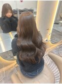 マロンブラウン×韓国くびれヘア[夏/レイヤー/グレージュ]仙台