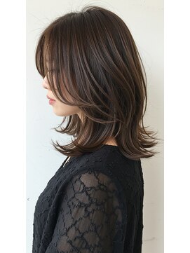 アントワープトーキョー(antwerp TOKYO) 30代40代50代外ハネミディアムレイヤー髪質改善白髪染め縮毛矯正