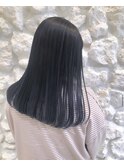 #ネイビー#暗髪#ダークブルー