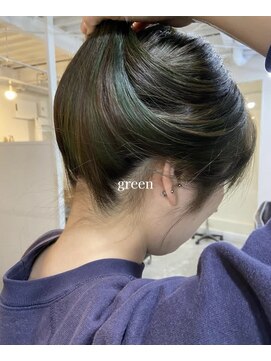 ソイクフ 四条大宮店(SOY-KUFU) 20代30代40代◎グリーンのハイライトスタイル