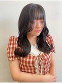 顔まわりカット/レイヤーカット/艶髪ウェーブ