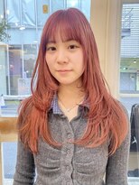 テトラ バイ ネオリーブ 横浜西口店(tetra by neolive)&nbsp;レイヤーカット　くすみピンクカラー　秋髪ブリーチN