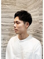 トリム 渋谷(trim.)&nbsp;サーフカール/刈り上げセンターパート/ブルーブラック[渋谷]