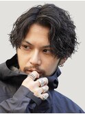大阪梅田ツイストスパイラルパーマ波巻きパーマセンターパート