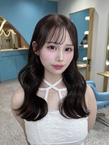 ボタン 熊本(VOTAN)&nbsp;透ける暗髪/レイヤーカット/顔まわり/韓国ヘア/熊本美容室