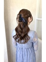 ジールサロン つくば本店 ハーフアップ リボンヘアセット 10代 20代 30代