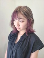 モナン(monan)&nbsp;ダークパープルフェイスフレーミングカラーインナーカラー