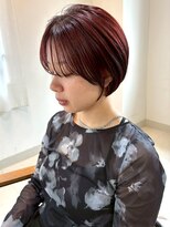 アンニュ(annuy)&nbsp;レッドブラウン ショートボブ 艶髪 髪質改善 顔周りカット
