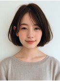 ダークパープル/ナチュラルショート/ミルクブラウン/夏/大口子安