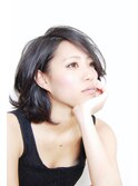 大人黒髪暗髪艶カラーリラクシーカール20代30代40代