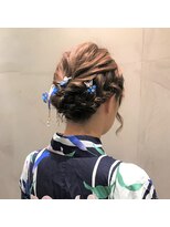 アンド バイ ヘアサロン(AND by hair salon) 浴衣に似合う編み込みアレンジ