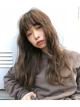 ヘアサロンエム 川越(HAIR SALON M) アッシュブラウン透明感☆くせ毛風ロング