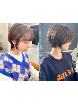 ショートなのに扱いやすい初めての感覚。前髪/顔周りで作る韓国ショートも人気。貴方史上最も小顔に[横浜]