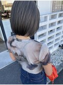 ボブ×グレージュカラー