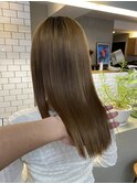 ブリーチ毛に艶髪シルクストレート