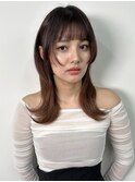 ★レイヤーロングセミディ姫カットワンカールシアーカラー