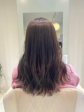 カイム ヘアー(Keim hair) ピンクベージュ/ピンクブラウン/ウェーブロング/