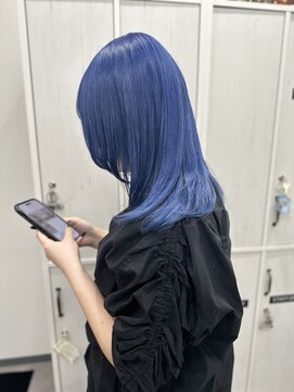 アオ(ao.) ブルーカラー/レイヤー/シアーカラー/ネイビーブルー/セミディ