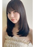 20代/30代/透明感カラー/韓国風/ぱっつん前髪