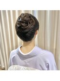 訪問着着付け・ヘアセット　和髪