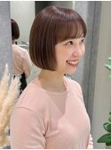 ブリーチなしダブルカラー*ボブ*ショートボブ*前髪ありボブ*美髪