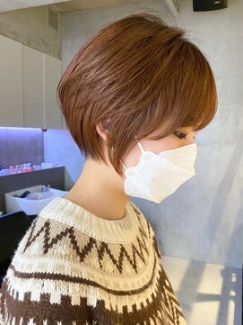 エリマ 武蔵小杉(elima) 武蔵小杉大人ショートボブくびれベージュカラー顔周りレイヤー