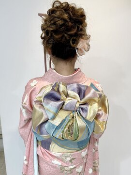 シェリル ヘアーアンドビューティー(cherir HAIR&BEAUTY) 高めルーズカール・アップスタイル/成人式/振袖/着付け/着物