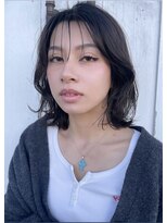 ムード マグ レーベル 南松本(MOOD Mag Label)&nbsp;20代30代レイヤーボブ透明感グレージュシースルーバング