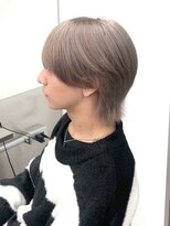 スペインカールスパイキーショートブルーブラックフェザーパーマ