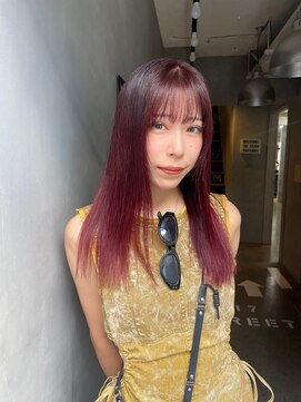 ジーナ(XENA) ワインレッド　顔型別ヘアスタイル特集