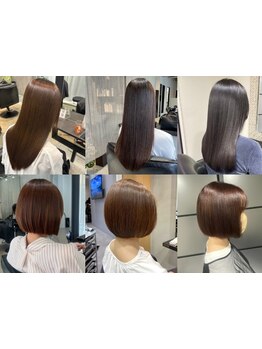 憧れのサラ艶髪に◎乾かすだけでふんわりまとまる髪へ…。ダメージレスにこだわった施術で美シルエットに。