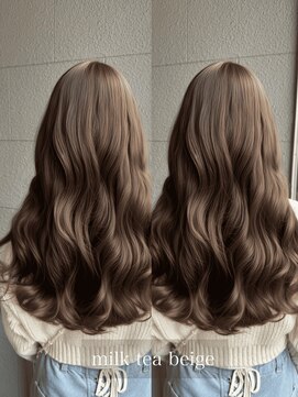 アマテラスゼロ 新宿(AMATELAS zero) ブリーチなし透明感ミルクティーベージュ