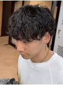 横浜西口メンズパーマツイスパシャドウパーマ波巻きパーマ30代◆