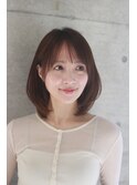 40代50代大人カジュアルミディアムボブ内巻き表参道