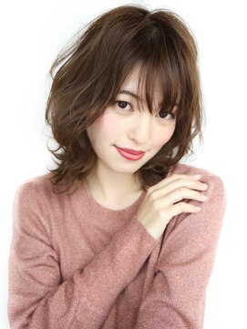 ソレイユ(Soleil) ひし形/オフィス/20代/30代/40代/くびれミディアム/シャギー