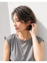 アッシュ 学芸大学店(Ash)&nbsp;ショートボブ/大人女性/モカベージュ/白髪ぼかし/脱白髪染め