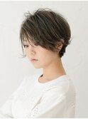 外国人風マッシュショートボブ
