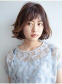 ワンカールパーマボブ