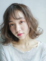 アルバム 銀座(ALBUM GINZA)&nbsp;ふわボブ_耳かけウェーブパーマフォギーベージュ_97323